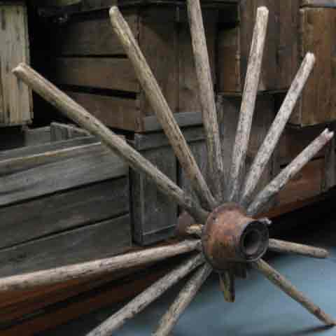 WAGON WHEEL, Spokes - Rustic 1m Dia