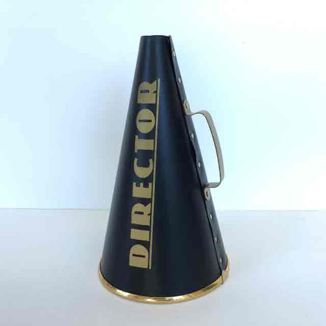 MEGAPHONE, (Loudhailer) Black Plastic 33cm