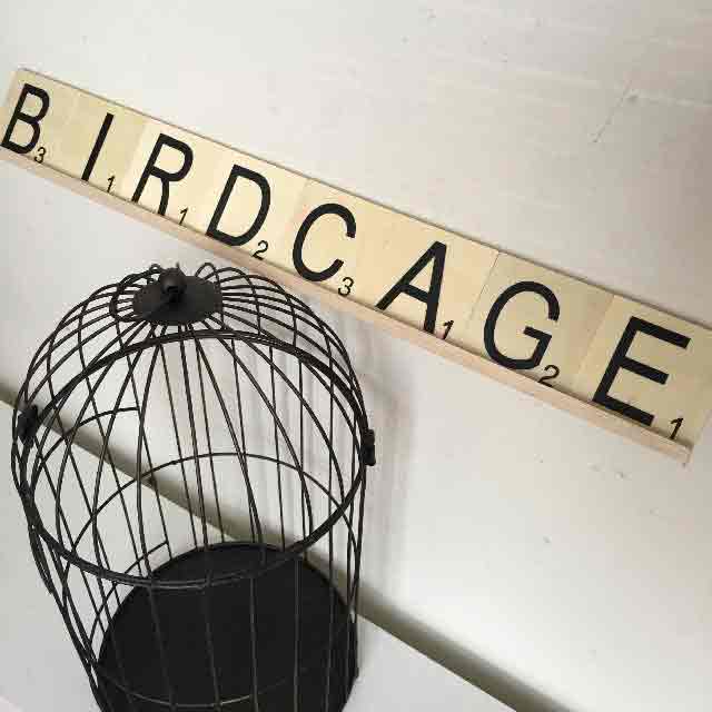 BIRDCAGE, Scrabble Letters