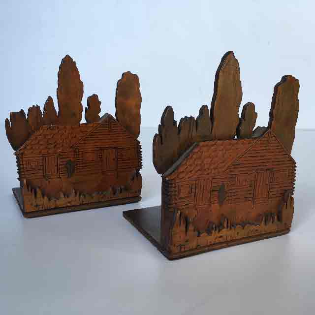 BOOK END (PAIR), Wooden House