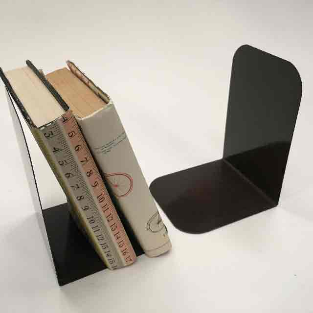 BOOK END (PAIR), Brown Metal