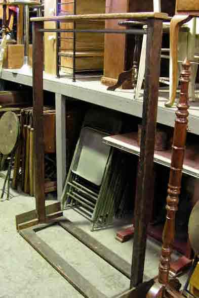 CLOTHES RACK, Vintage Timber Freestanding on Castors