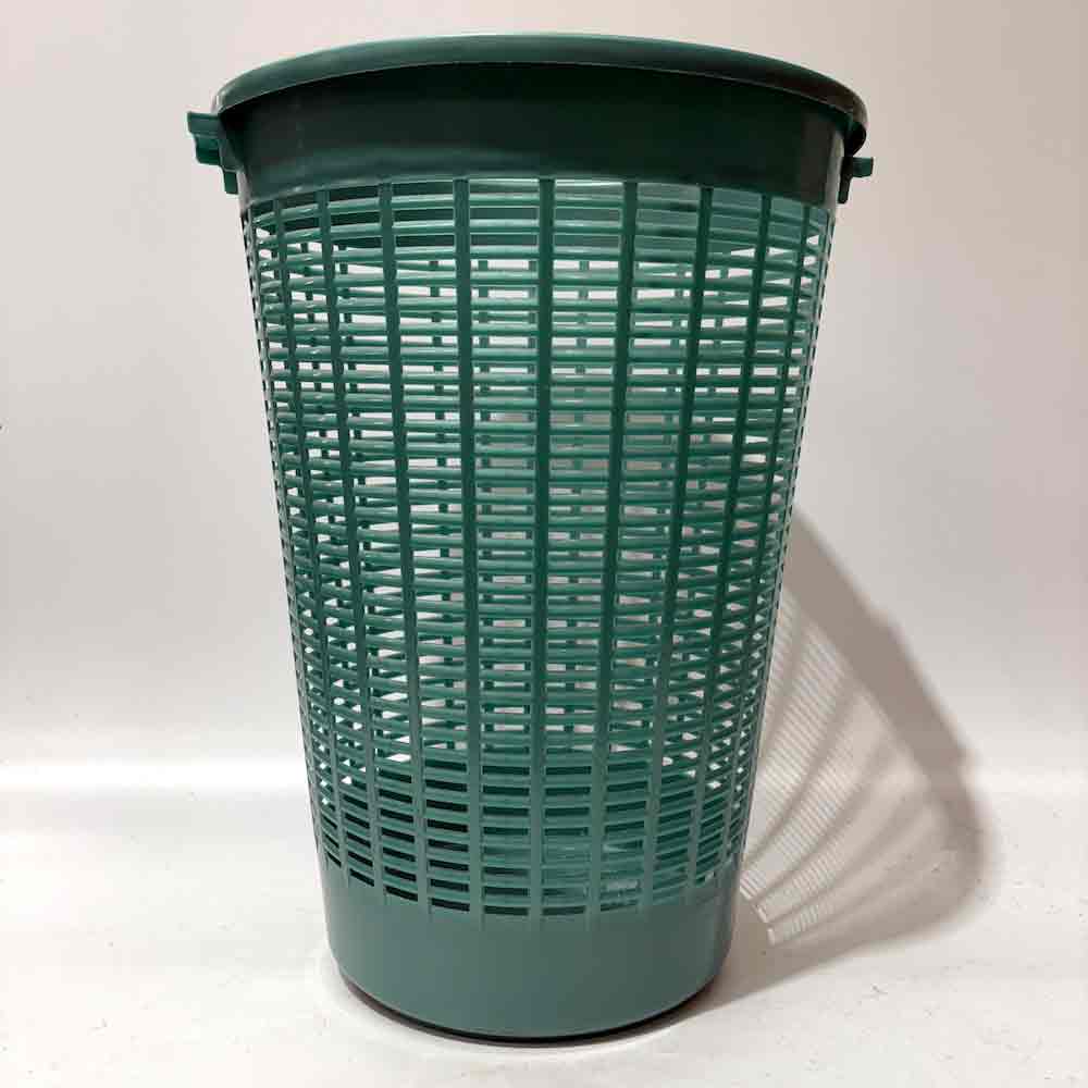 BASKET, Linen Basket Green Plastic 