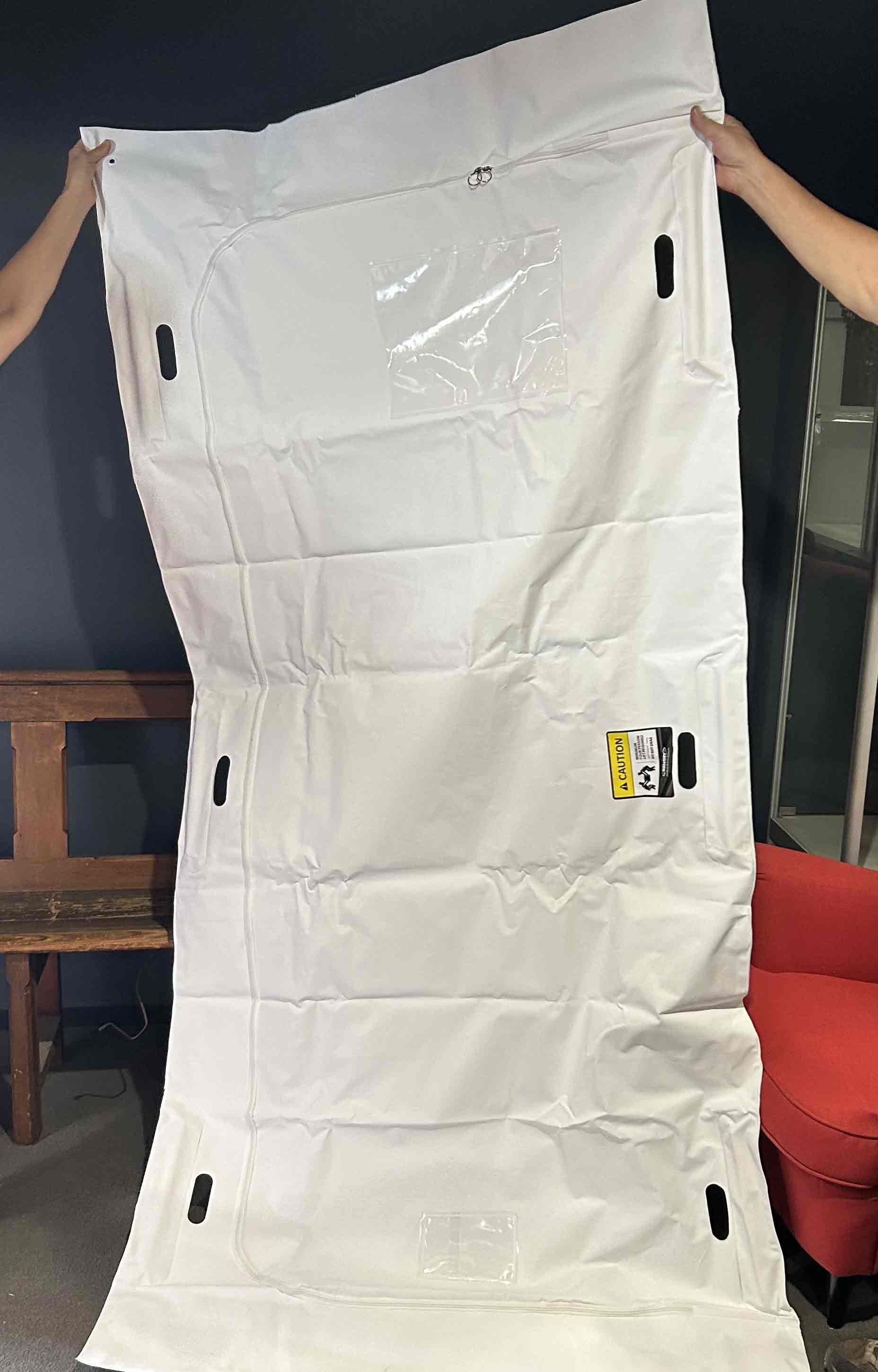 BODY BAG, White w Handles 