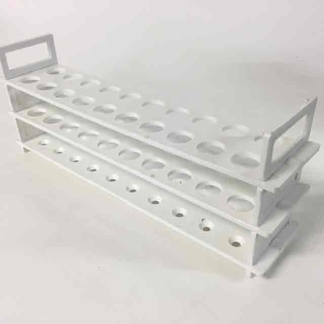 TEST TUBE RACK, White 20 Hole