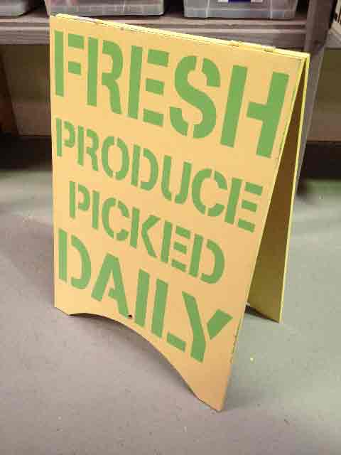 SIGN, A-BOARD, Fresh Produce Picked Daily