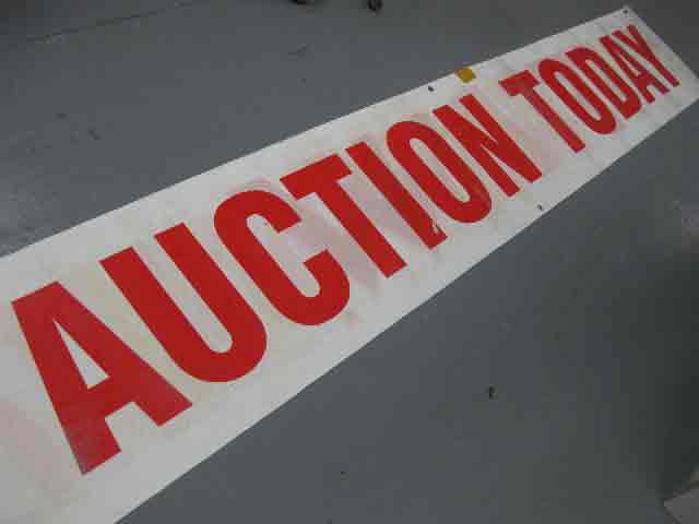 SIGN, Banner (DBL Side) - Farewell & Auction 50cm x 3.8m