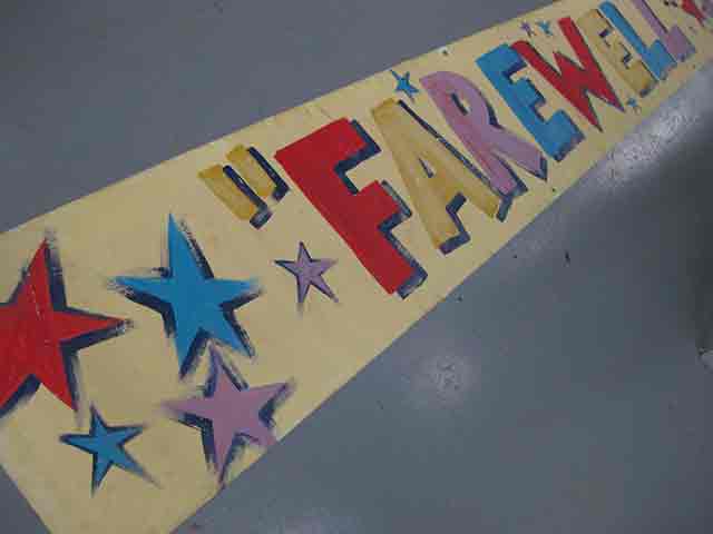 SIGN, Banner (DBL Side) - Farewell & Auction 50cm x 3.8m