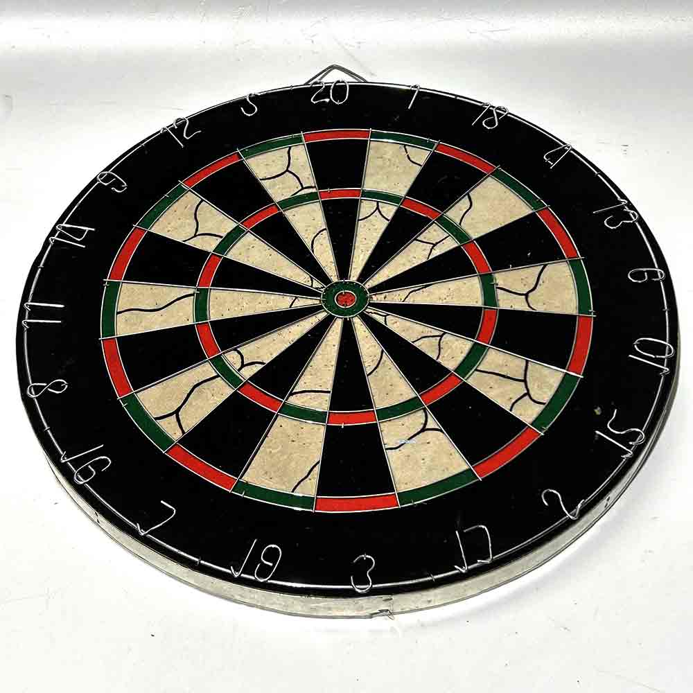 DARTBOARD, Red and Green w Lines 45cmD