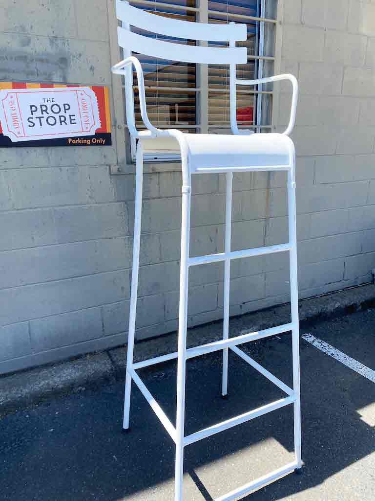 CHAIR, Lifeguard / Umpire Chair - White Metal